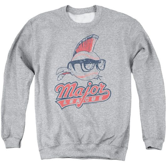 Major League Vintage Logo Mens Crewneck Sweatshirt Athletic Heather Officially Licensed