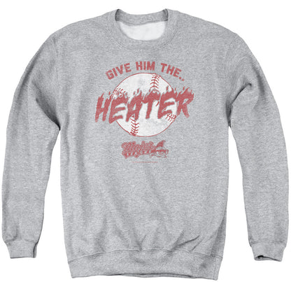 Major League The Heater Mens Crewneck Sweatshirt Athletic Heather Officially Licensed