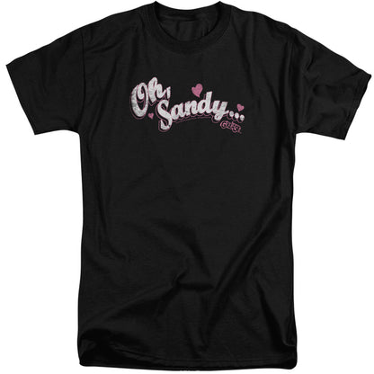 Grease Oh Sandy Mens Tall T Shirt Black Officially Licensed