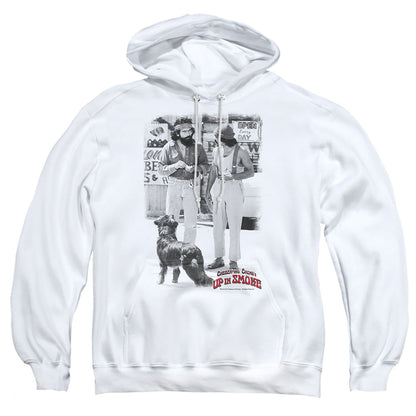 Up In Smoke Square Mens Hoodie White Officially Licensed