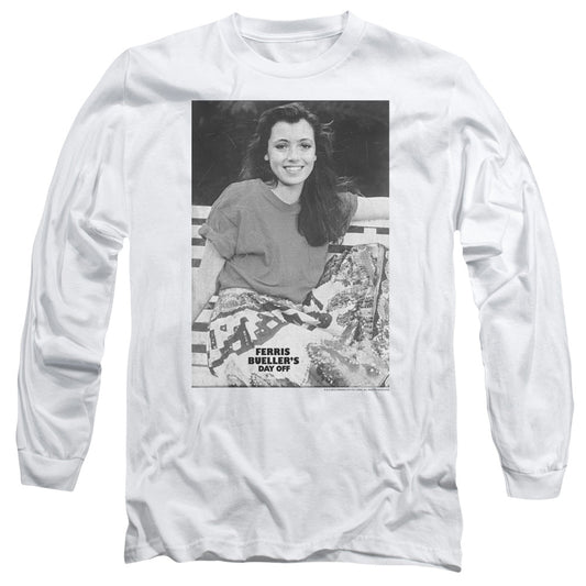 Ferris Buellers Day Off Sloane Mens Long Sleeve Shirt White Officially Licensed