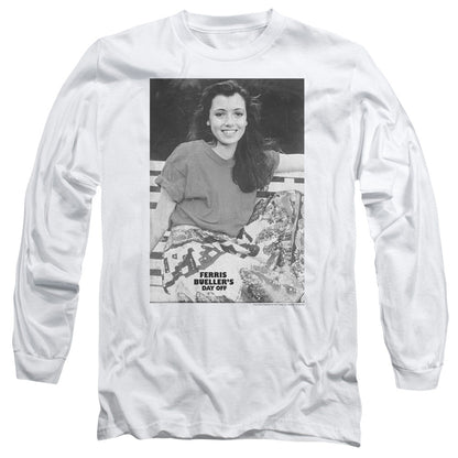 Ferris Bueller Sloane Mens Long Sleeve Shirt White Officially Licensed