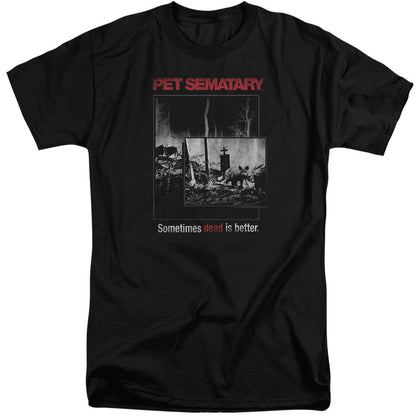 Pet Sematary Cat Poster Mens Tall T Shirt Black Officially Licensed