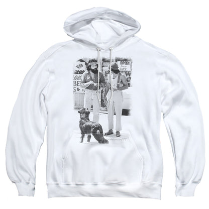 Up In Smoke Cheech Chong Dog Mens Hoodie White Officially Licensed