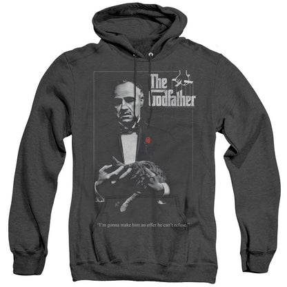 Godfather Poster Mens Heather Hoodie Black Officially Licensed