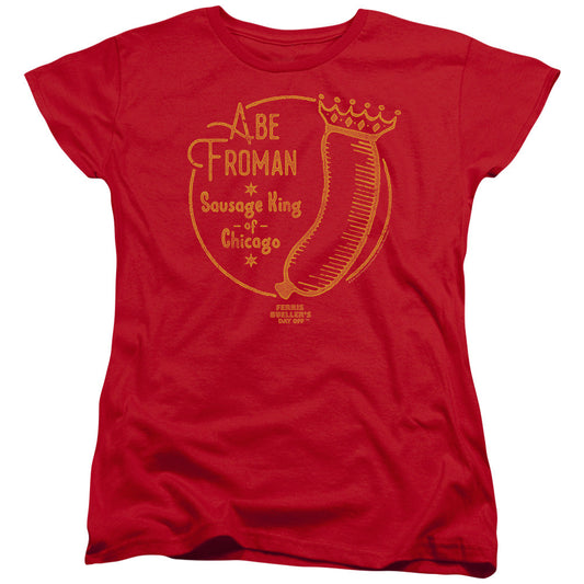 Ferris Buellers Day Off Abe Froman Womens T Shirt Red Officially Licensed