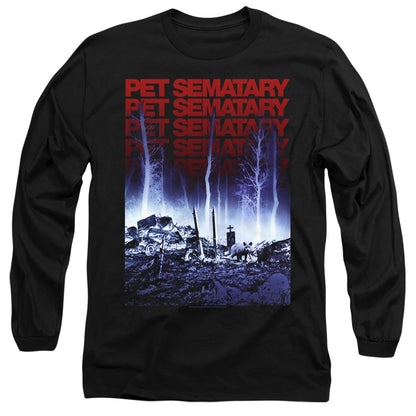 Pet Sematary Sematary Mens Long Sleeve Shirt Black Officially Licensed