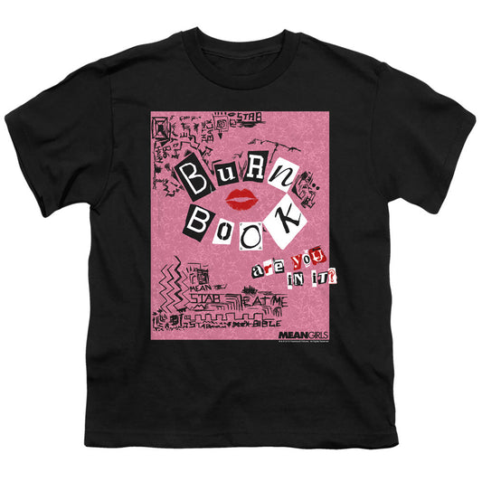 Mean Girls Burn Book Kids Youth T Shirt Black Officially Licensed
