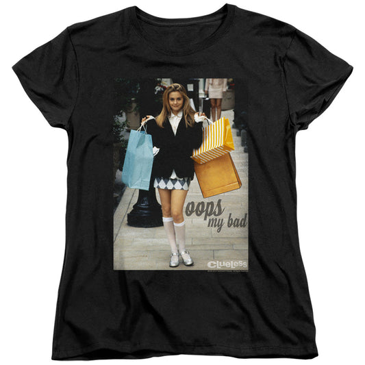 Clueless Oops My Bad Womens T Shirt Black Officially Licensed