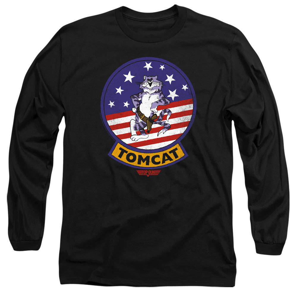 Top Gun Tomcat Sigil Mens Long Sleeve Shirt Black Officially Licensed