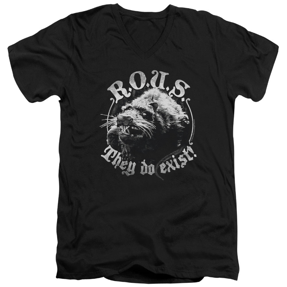 The Princess Bride They Do Exist Mens Slim Fit V-Neck T Shirt Black Officially Licensed