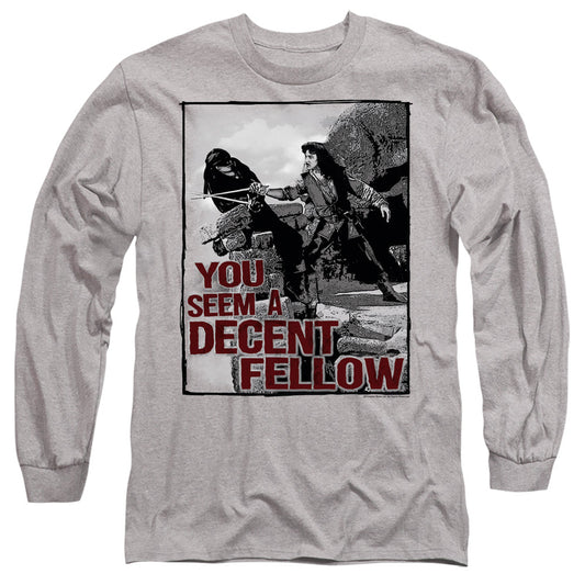 Princess Bride Fellow Mens Long Sleeve Shirt Athletic Heather Officially Licensed