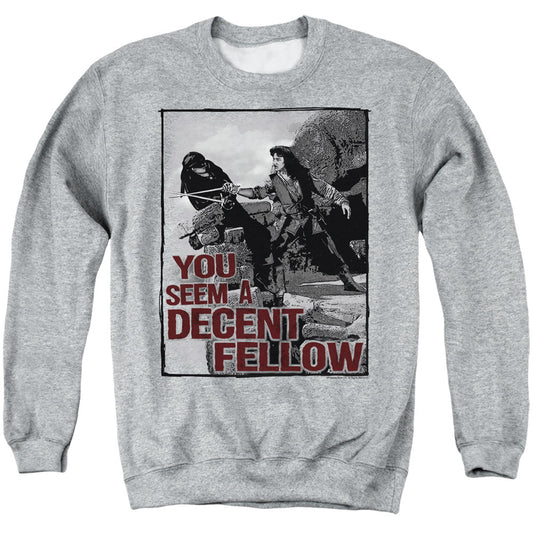 Princess Bride Fellow Mens Crewneck Sweatshirt Athletic Heather Officially Licensed