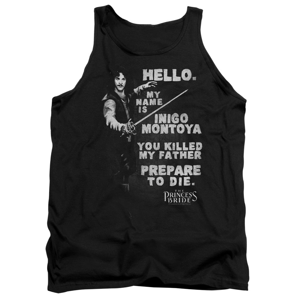 The Princess Bride Hello Again Mens Tank Top Shirt Black Officially Licensed