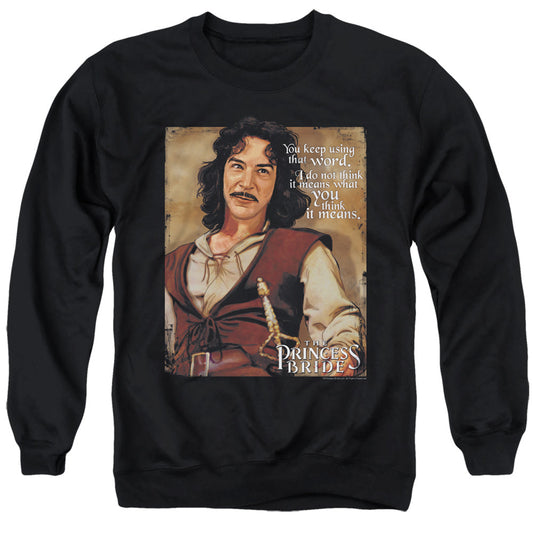 Princess Bride Word Mens Crewneck Sweatshirt Black Officially Licensed