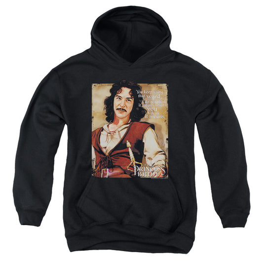 The Princess Bride Word Kids Youth Hoodie Black Officially Licensed