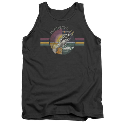Pink Floyd Welcome To The Machine Mens Tank Top Shirt Charcoal