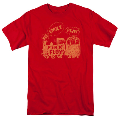 Pink Floyd See Emily Play Mens T Shirt Red