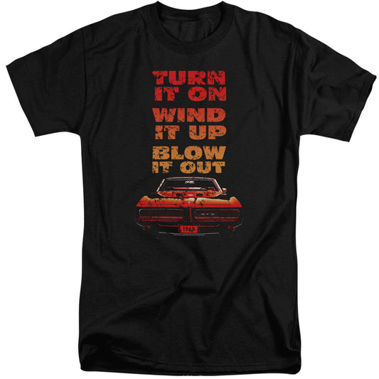 Pontiac Blow It Out Gto Mens Tall T Shirt Black Officially Licensed