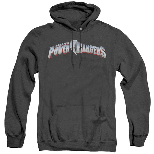 Power Rangers New Logo Heather Mens Hoodie Black Officially Licensed