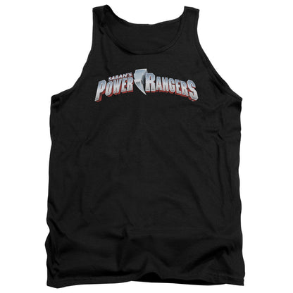 Power Rangers New Logo Mens Tank Top Shirt Black Officially Licensed