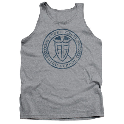 Power Rangers Angel Grove Hs Mens Tank Top Shirt Athletic Heather Officially Licensed