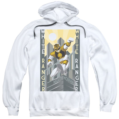 Power Rangers White Ranger Duo Mens Hoodie White Officially Licensed