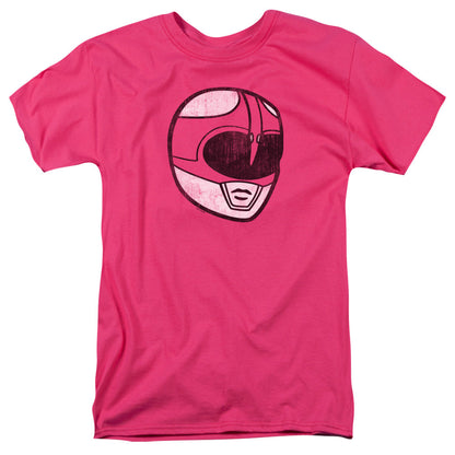 Power Rangers Pink Ranger Mask Mens T Shirt Hot Pink Officially Licensed
