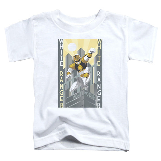 Power Rangers White Ranger Deco Toddler Kids Youth T Shirt White Officially Licensed