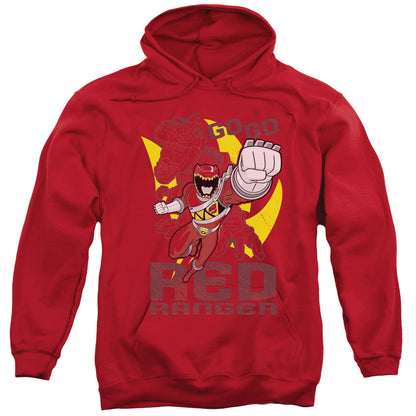 Power Rangers Go Red Mens Hoodie Red Officially Licensed