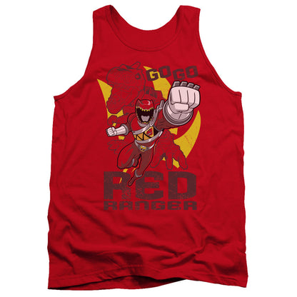 Power Rangers Go Red Mens Tank Top Shirt Red Officially Licensed