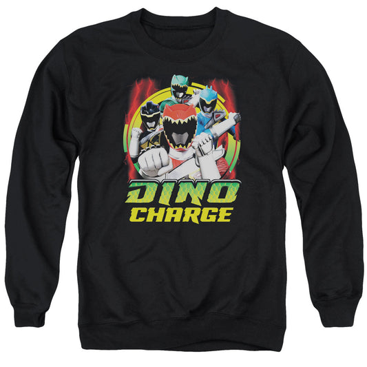 Power Rangers Dino Lightning Mens Crewneck Sweatshirt Black Officially Licensed