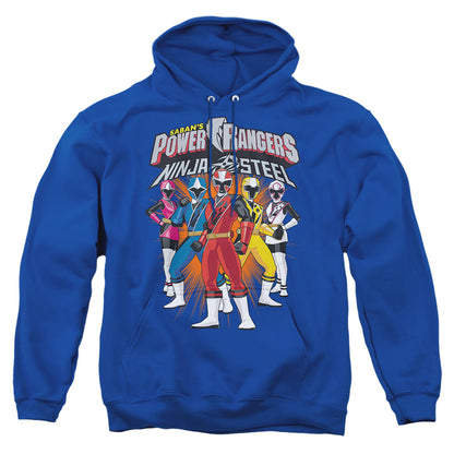 Power Rangers Team Lineup Mens Hoodie Royal Blue Officially Licensed