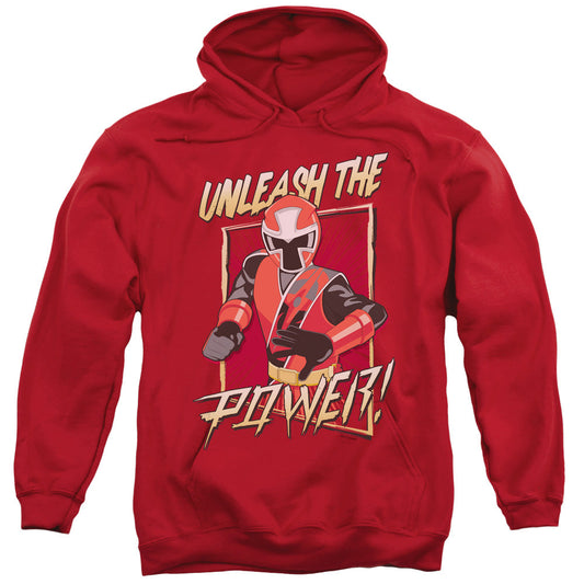 Power Rangers Unleash Mens Hoodie Red Officially Licensed