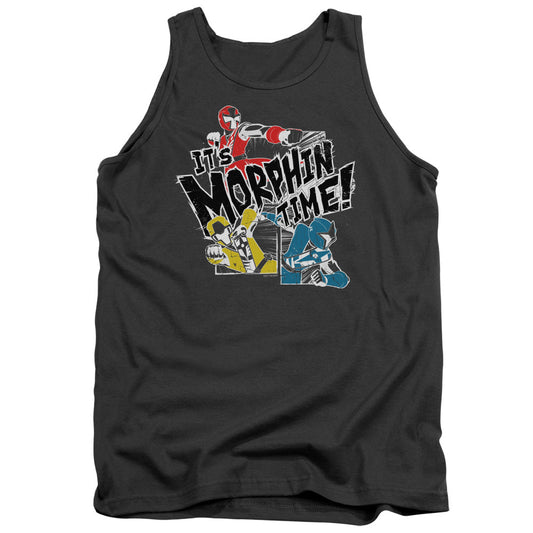 Power Rangers Panels Mens Tank Top Shirt Charcoal Officially Licensed