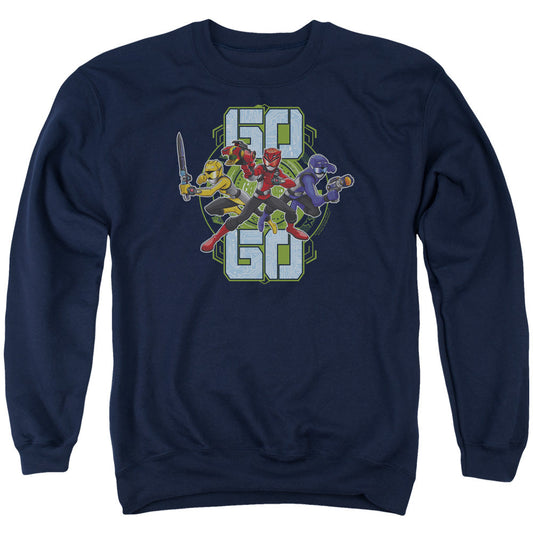 Power Rangers Go Go Mens Crewneck Sweatshirt Navy Blue Officially Licensed