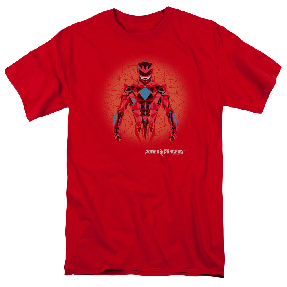 Power Rangers Red Power Ranger Graphic Mens T Shirt Red Officially Licensed