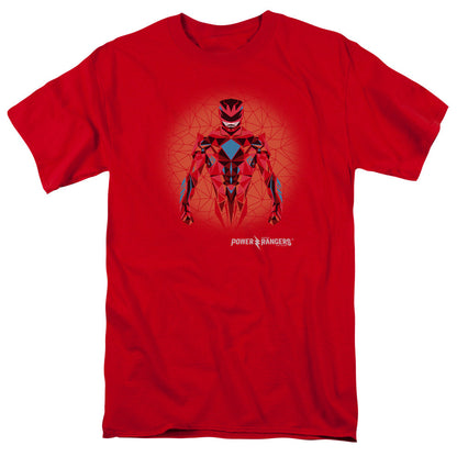 Power Rangers Red Power Ranger Graphic Mens T Shirt Red Officially Licensed