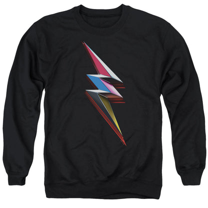 Power Rangers Movie Bolt Mens Crewneck Sweatshirt Black Officially Licensed