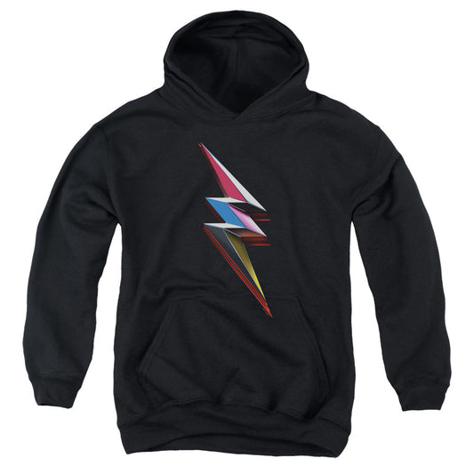 Power Rangers Movie Bolt Kids Youth Hoodie Black Officially Licensed