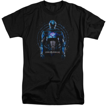 Power Rangers Blue Ranger Mens Tall T Shirt Black Officially Licensed