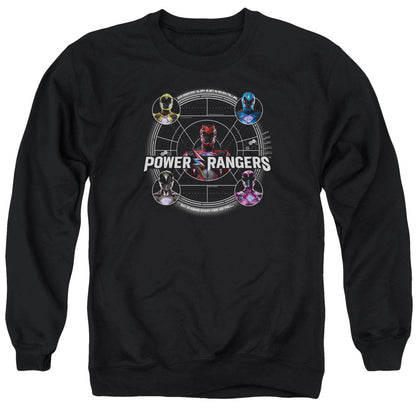 Power Rangers Greatest Glory Mens Crewneck Sweatshirt Black Officially Licensed