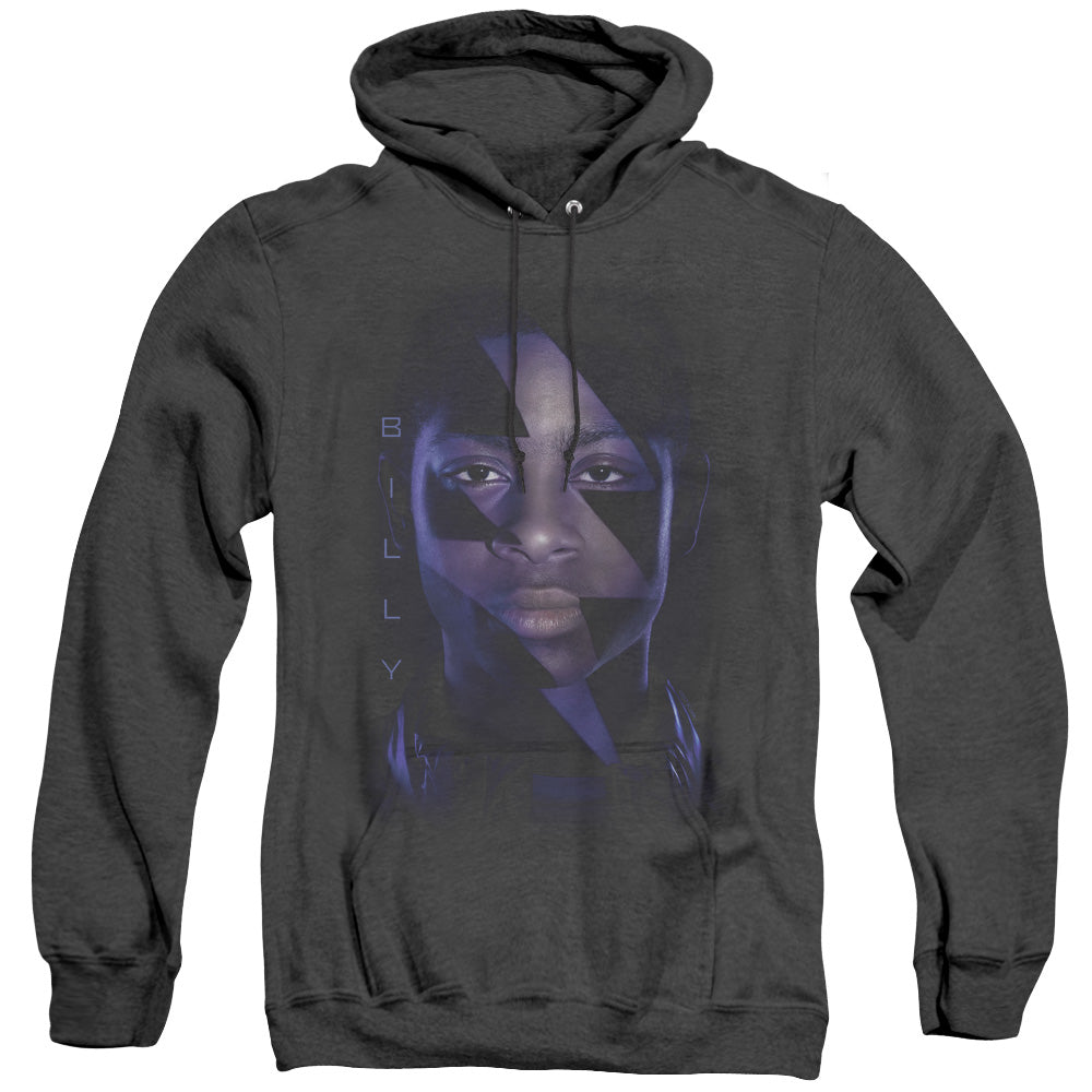Power Rangers Billy Bolt Heather Mens Hoodie Black Officially Licensed