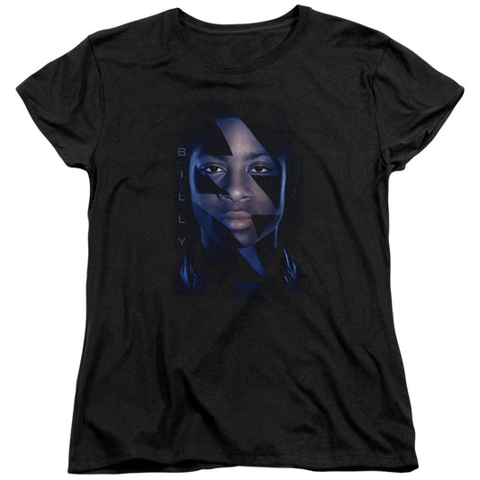 Power Rangers Billy Bolt Womens T Shirt Black Officially Licensed