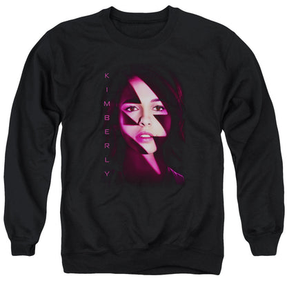 Power Rangers Kimberly Bolt Mens Crewneck Sweatshirt Black Officially Licensed