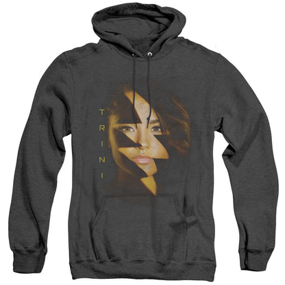 Power Rangers Trini Bolt Mens Heather Hoodie Black Officially Licensed