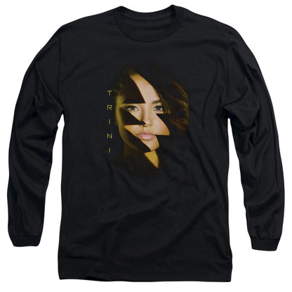 Power Rangers Trini Bolt Mens Long Sleeve Shirt Black Officially Licensed