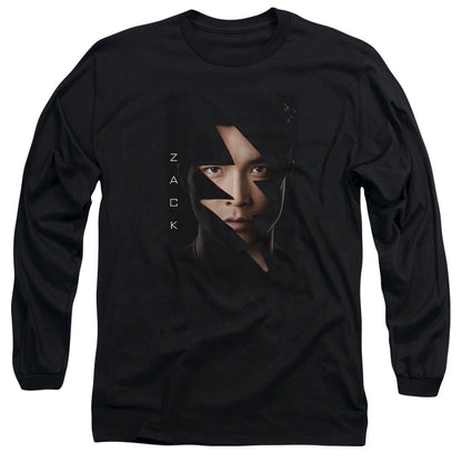 Power Rangers Zack Bolt Mens Long Sleeve Shirt Black Officially Licensed