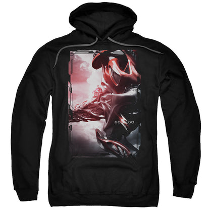 Power Rangers Red Zord Poster Mens Hoodie Black Officially Licensed