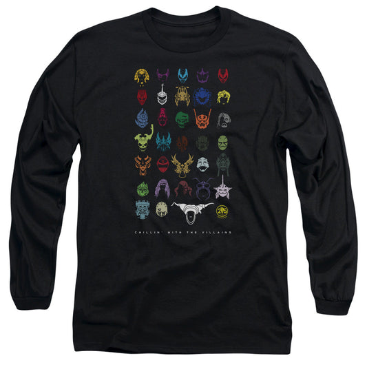 Power Rangers Villains Mens Long Sleeve Shirt Black Officially Licensed